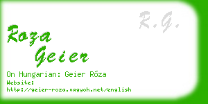 roza geier business card