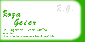 roza geier business card